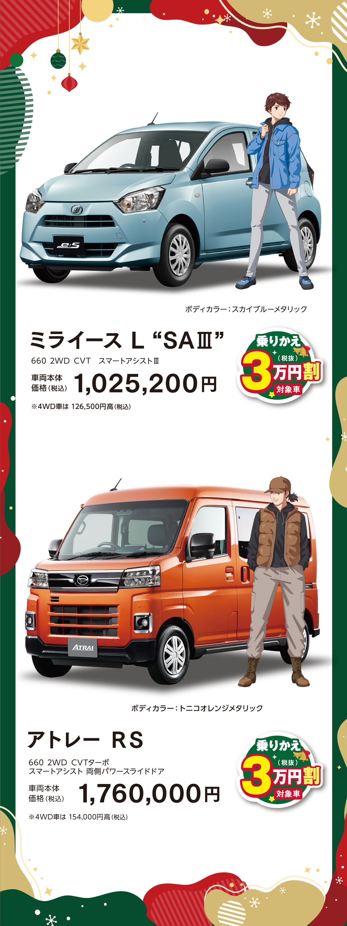 ミラ イース、アトレー